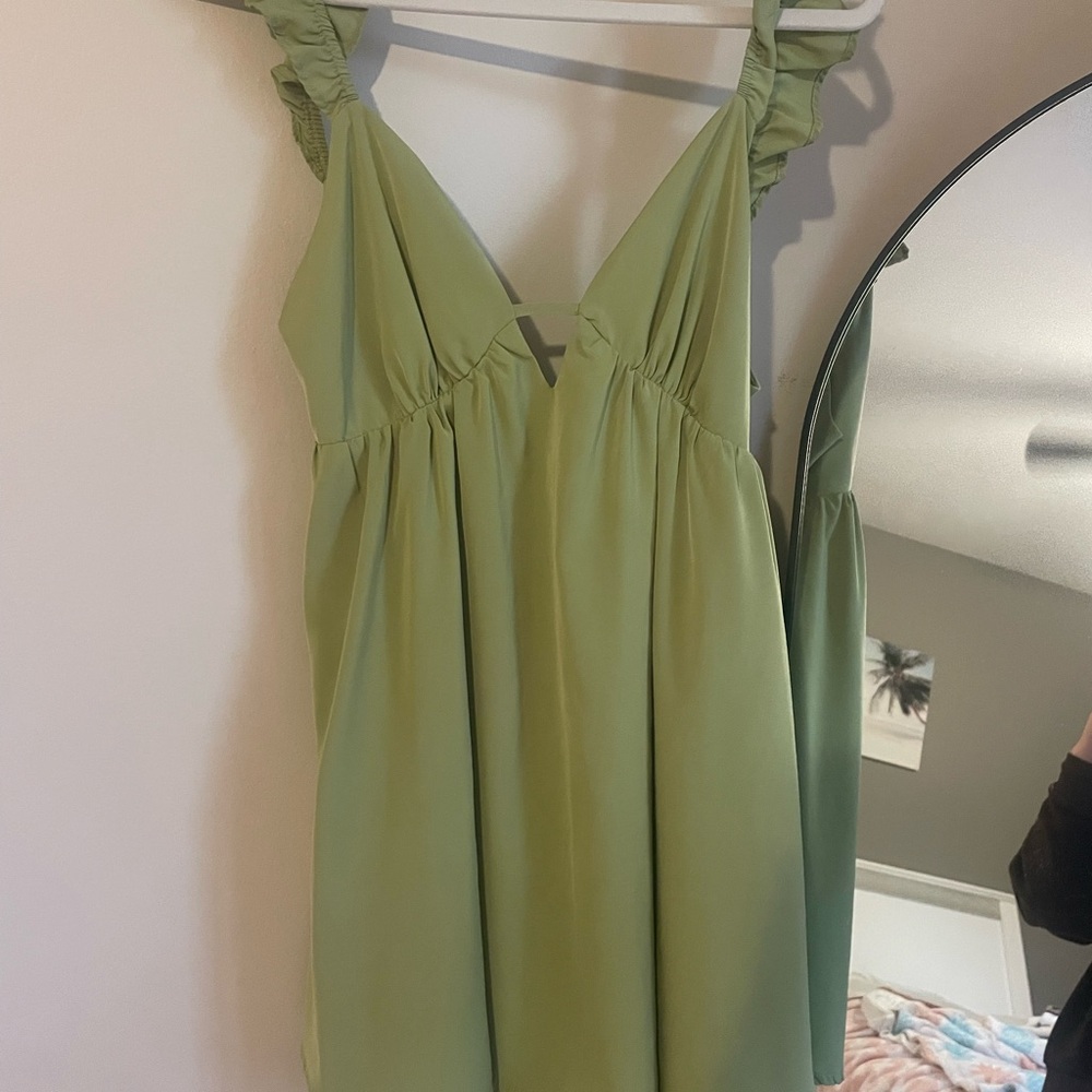 Le Lis Olive Green Dress